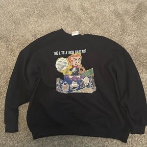 Men’s crewneck black The Little Rich Bastard